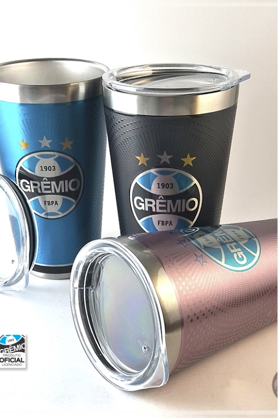 Copo térmico inox OFICIAL GRÊMIO BLACK