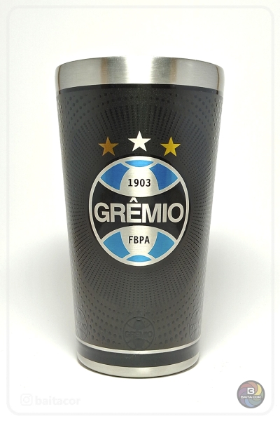 Copo térmico inox OFICIAL GRÊMIO BLACK