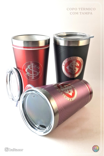 Copo térmico inox OFICIAL INTERNACIONAL ROSA