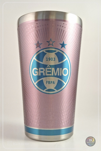 Copo térmico inox OFICIAL GRÊMIO ROSA